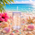 20oz Snow Globe Mason Jar Cup